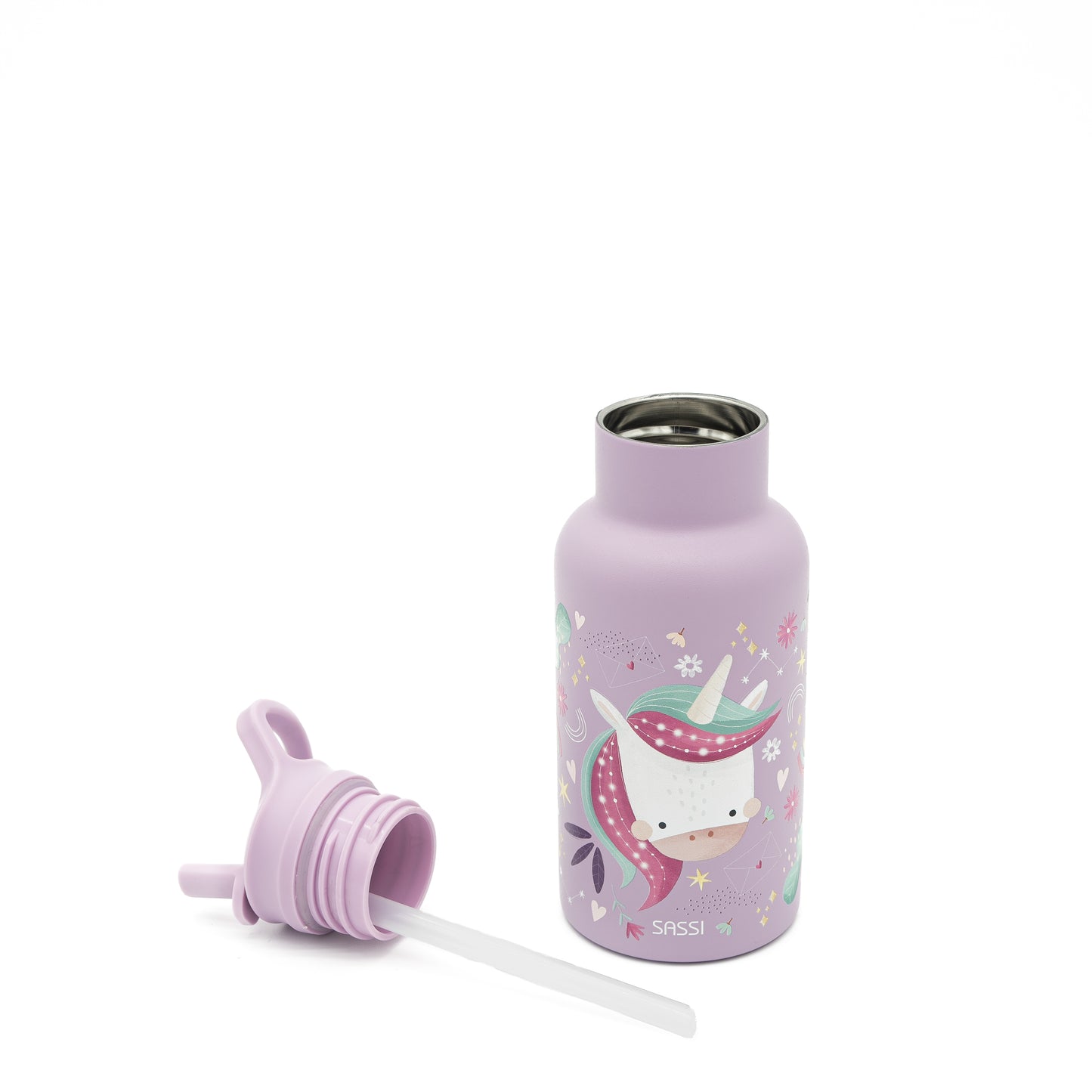 350 ml Botella de acero inoxidable con aislamiento al vacío - Sparkly El Unicornio