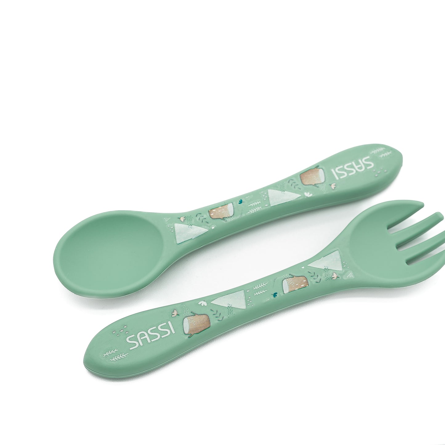Kit de tenedor y cuchara de Silicona - Munchy El Oso