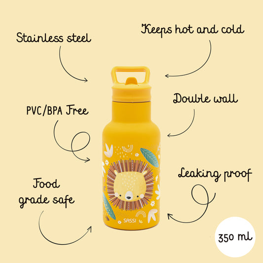 Botella de acero inoxidable Térmica 350 ml - Chompy El Leon