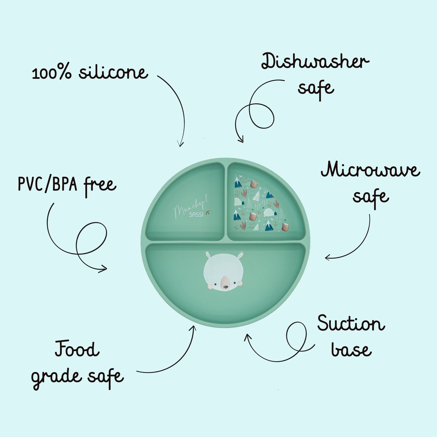 Plato de Silicona - Munchy El Oso