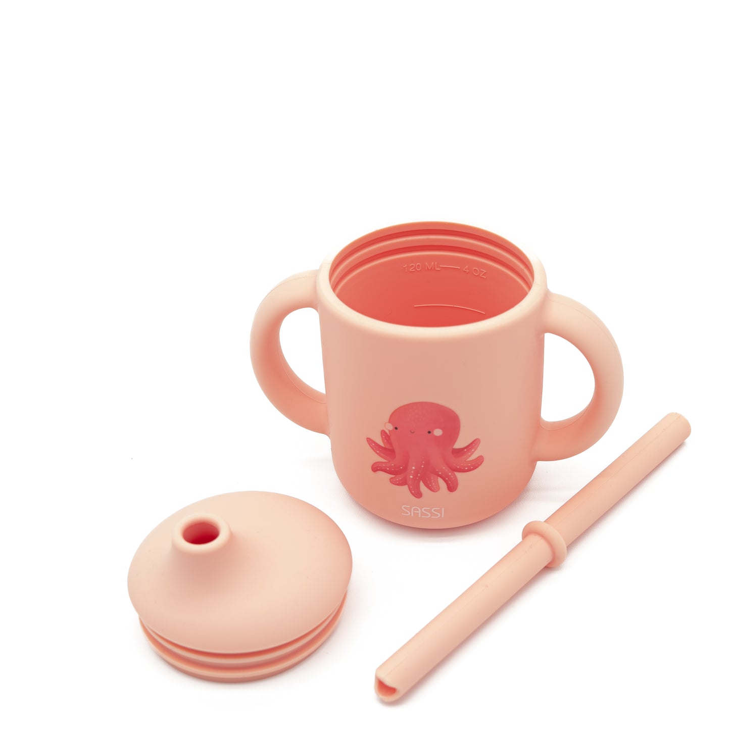 Taza con Cañita de Silicona - Slurpy El Pulpo
