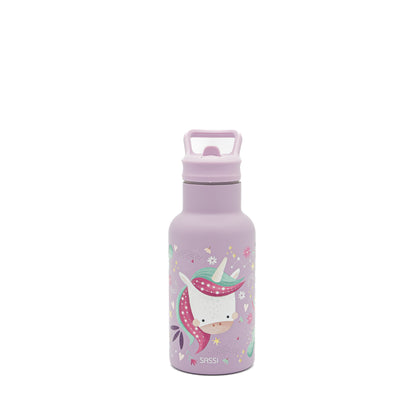 350 ml Botella de acero inoxidable con aislamiento al vacío - Sparkly El Unicornio