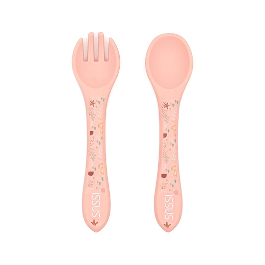 Kit de tenedor y cuchara de Silicona - Slurpy El Pulpo