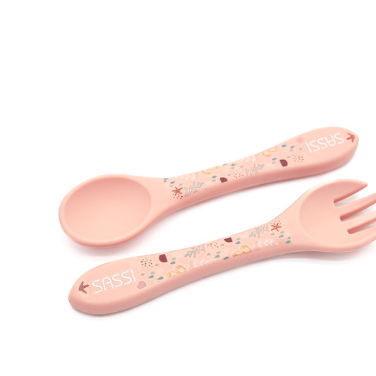 Kit de tenedor y cuchara de Silicona - Slurpy El Pulpo