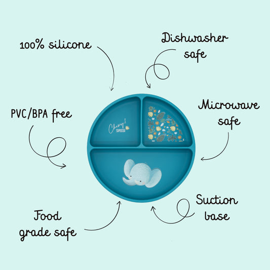 Plato de Silicona - Chewy el Elefante