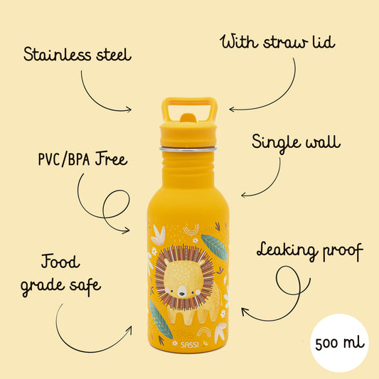 Botella de acero inoxidable -500 ml-Chompy el León