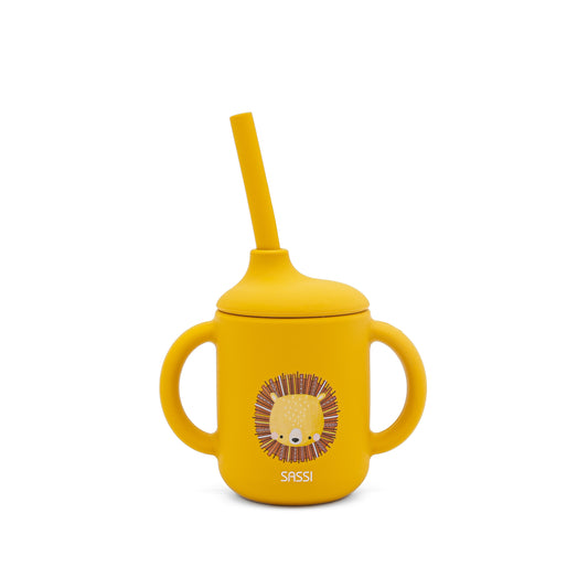 Taza con Cañita de Silicona - Chompy El Leon