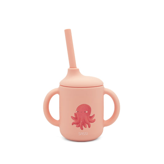 Taza con Cañita de Silicona - Slurpy El Pulpo