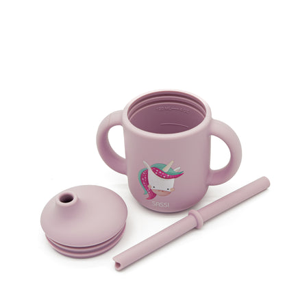 Cup with Silicone Straw - Sparkly the Unicorn